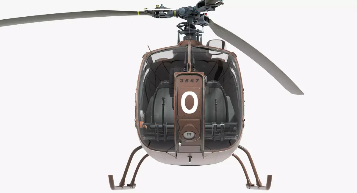 Sud-Aviation Gazelle Low-poly 3D model