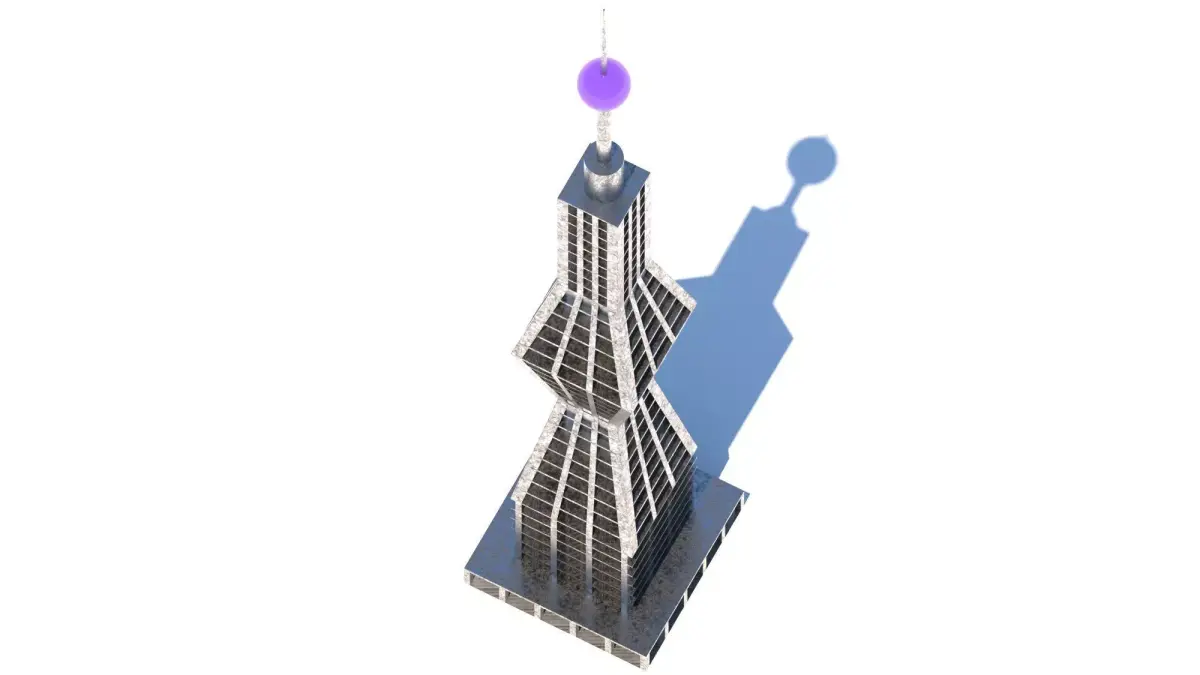 Futuristic Skyscraper Sci-Fi Building 3D model