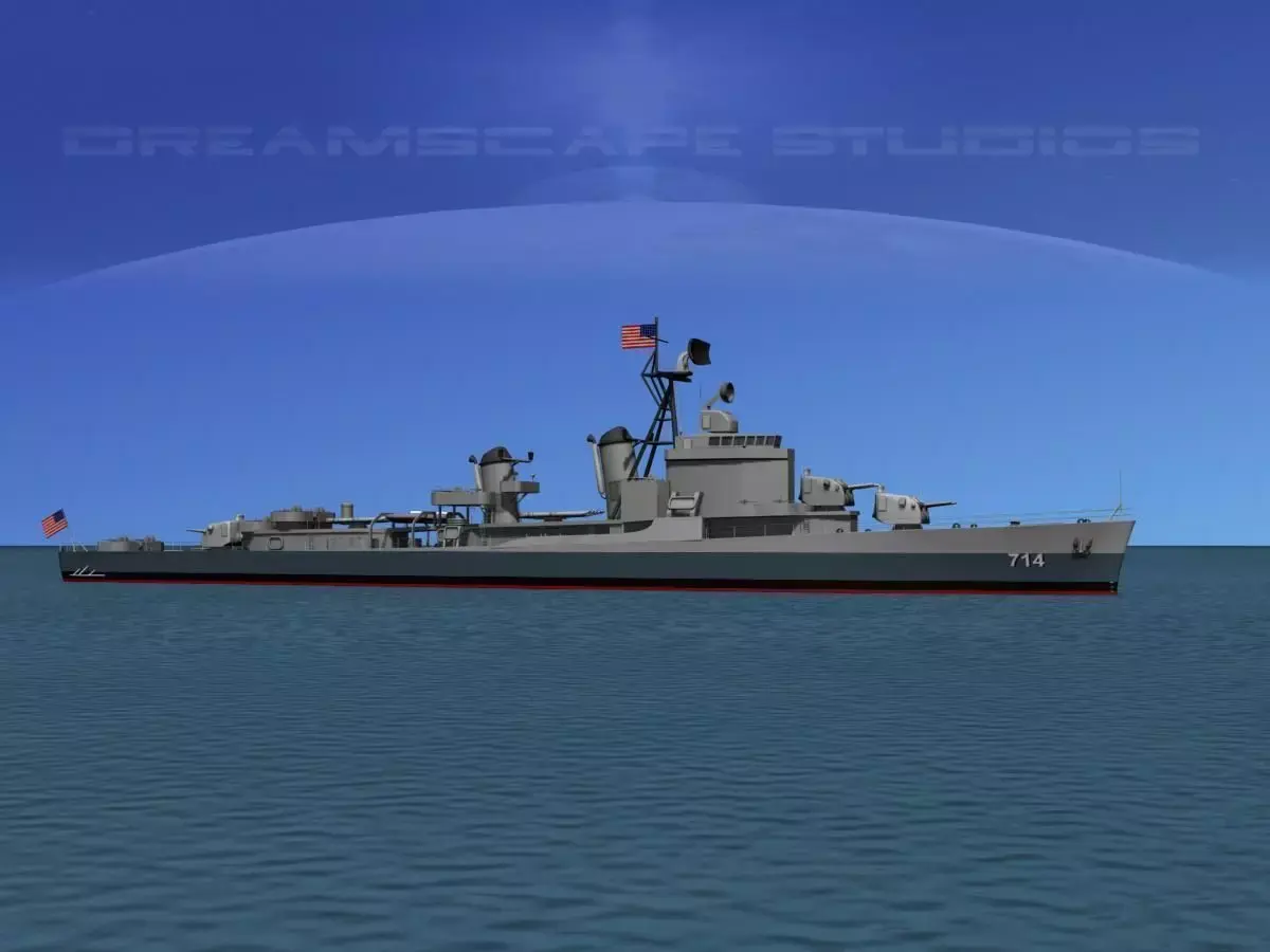 Gearing Class Destroyer DDR-714 William R Rush 3D model