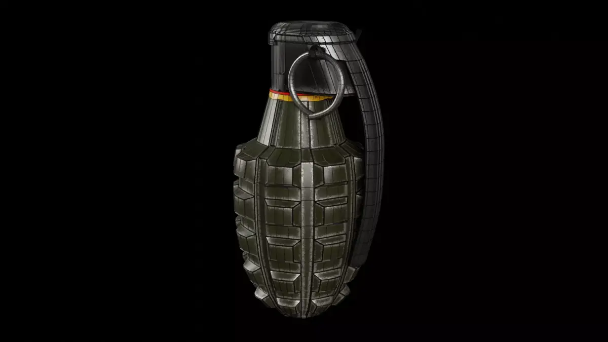 Hand Grenade 3D model 5