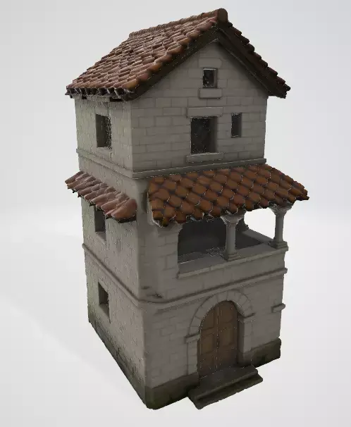 Medieval Tower House 3D model