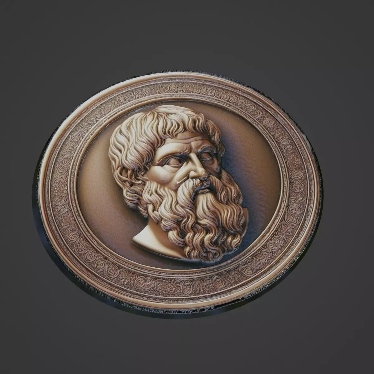 Plato Medallion 3D print model get