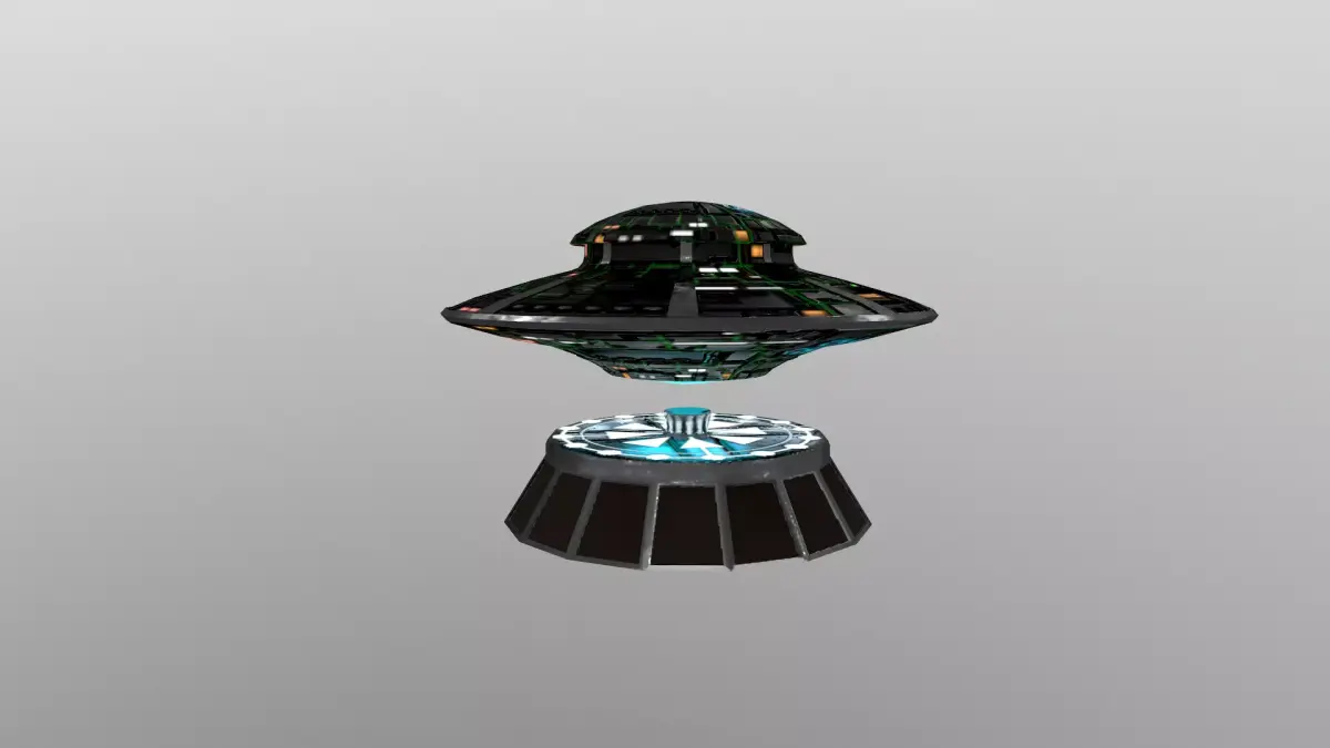 Low Poly Ufo spaceship Free low-poly 3D model