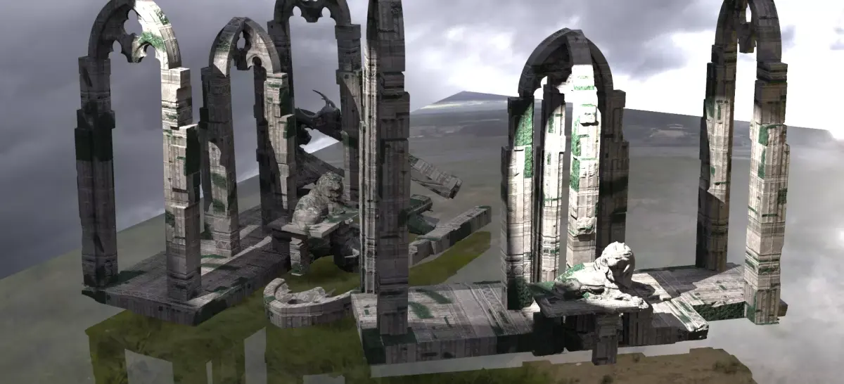 Aslan Narnian Empire Grand Arch Ruins kit bash  3D model