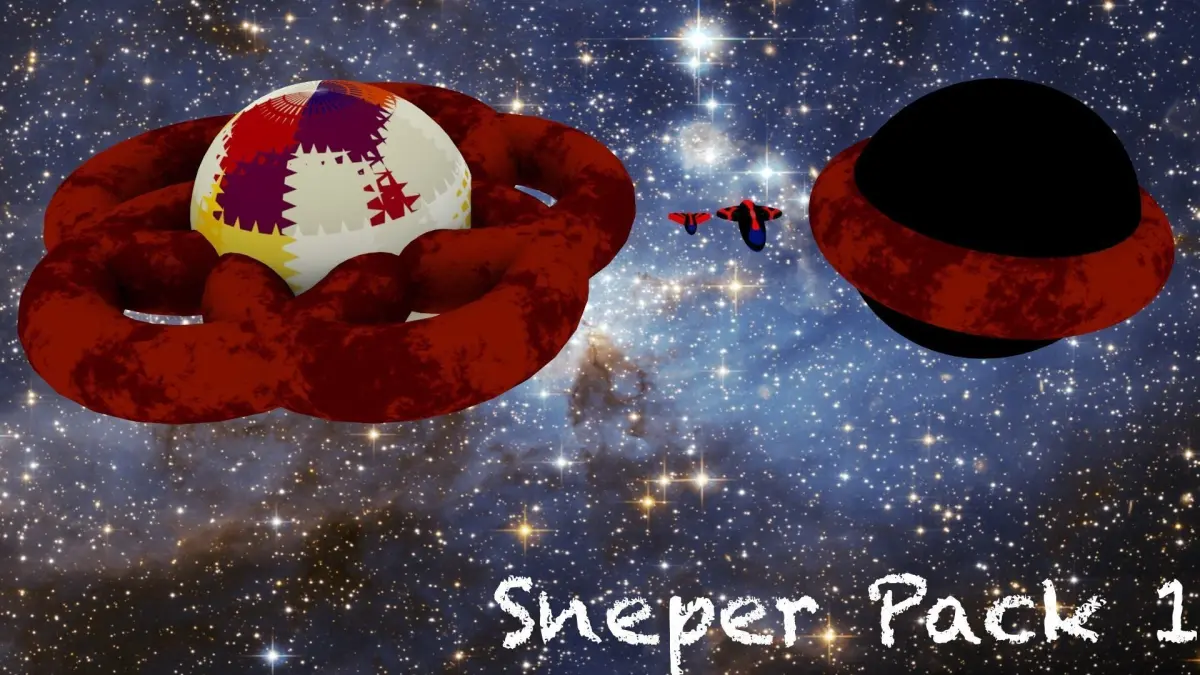 Spaceships Sneper Pack 1 Free low-poly 3D model