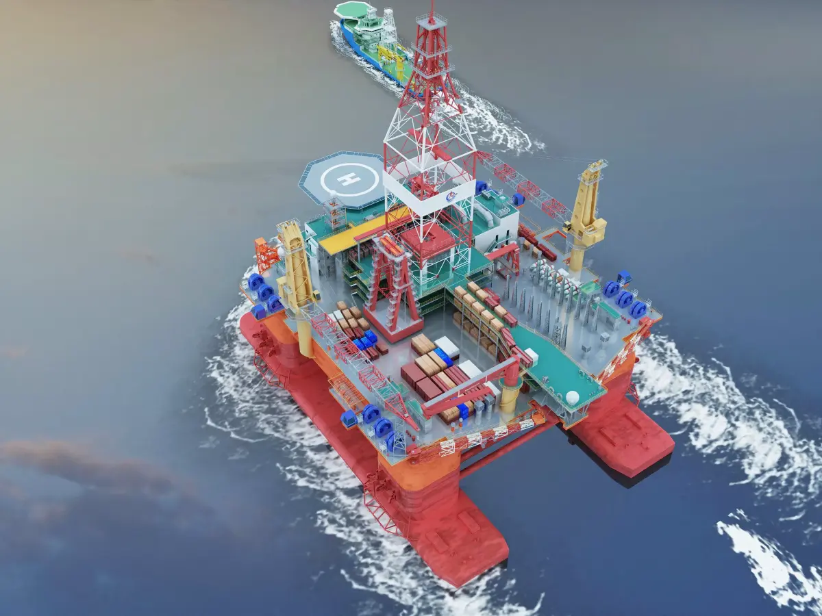 Offshore drilling platform-oil drilling 3D model buy