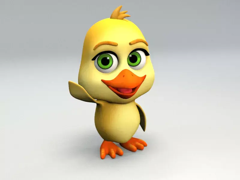 cartoon chicken Low-poly 3D model purchase