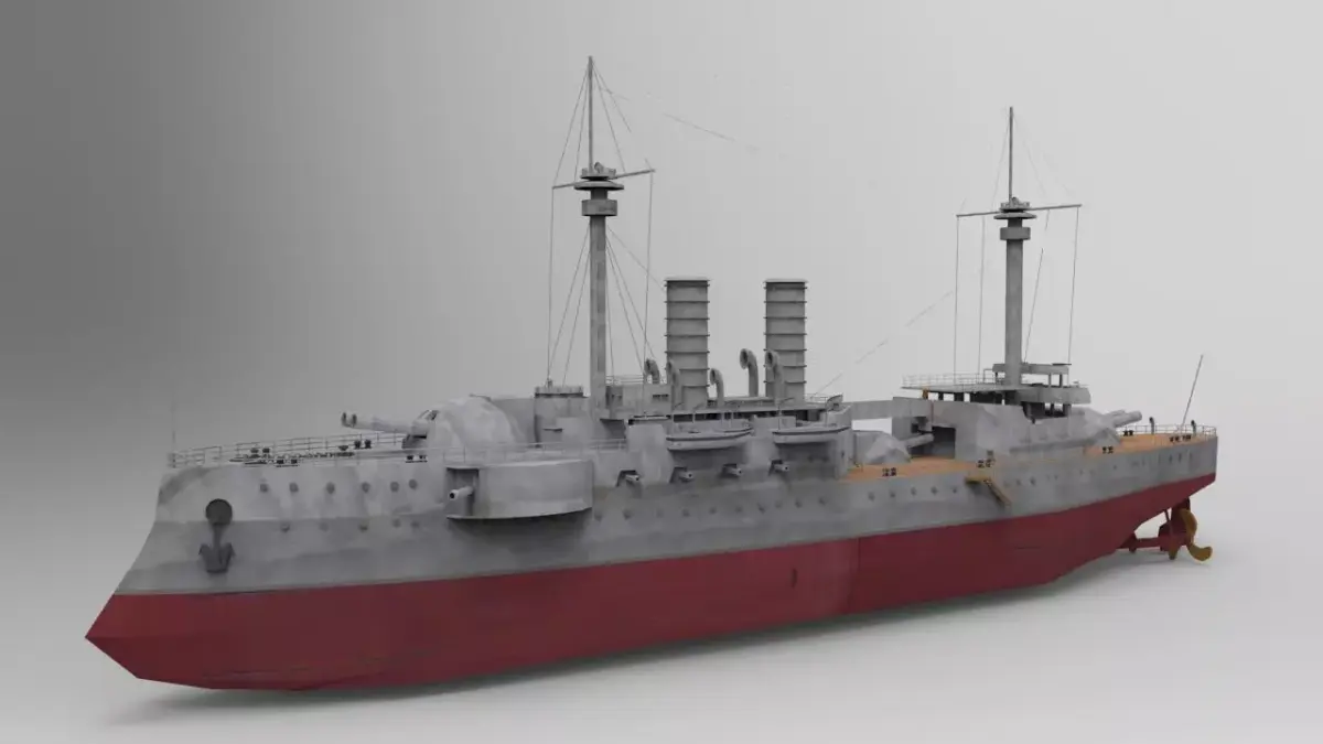 Barbaros Battleship 3D Model 3D model