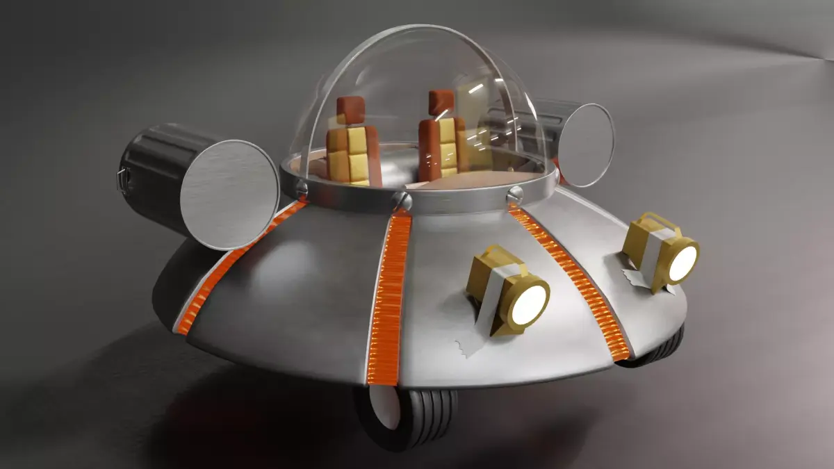 Rick an Morty Space cruiser 3D model