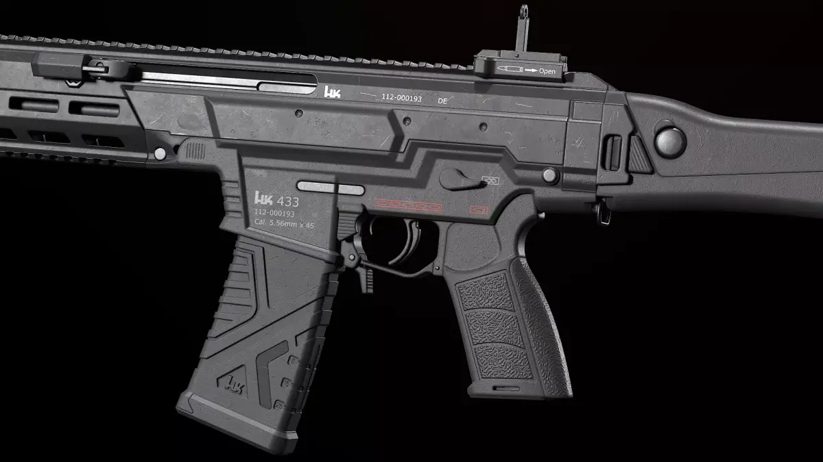 HK433 Assault rifle Low-poly 3D model