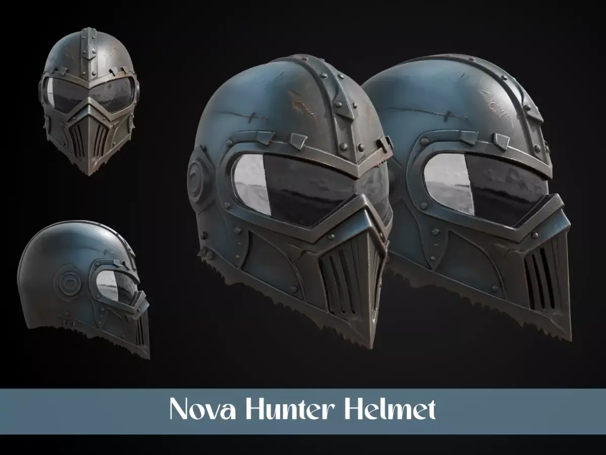 Stylized Interstellar Bounty Hunter Helmet - Nova Hunter 3D print model