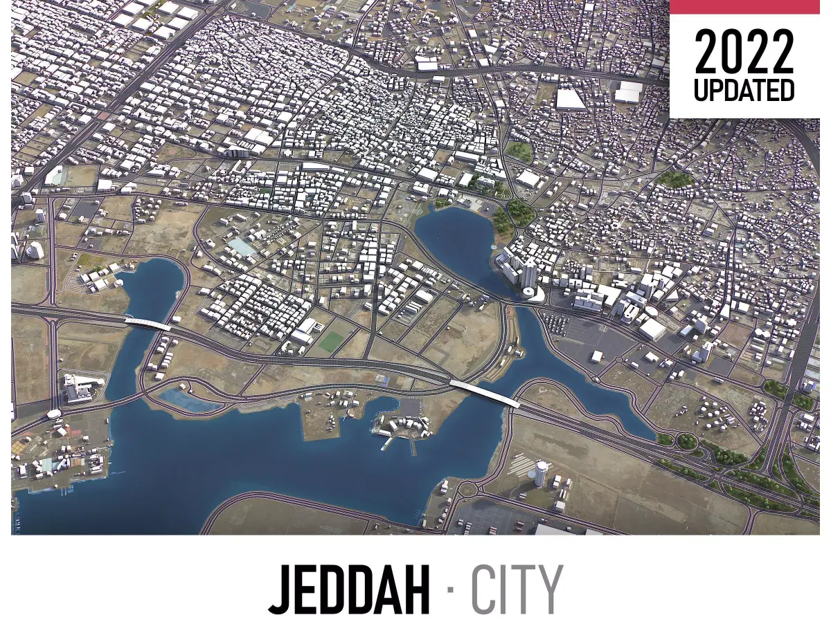 Jeddah Low-poly 3D model