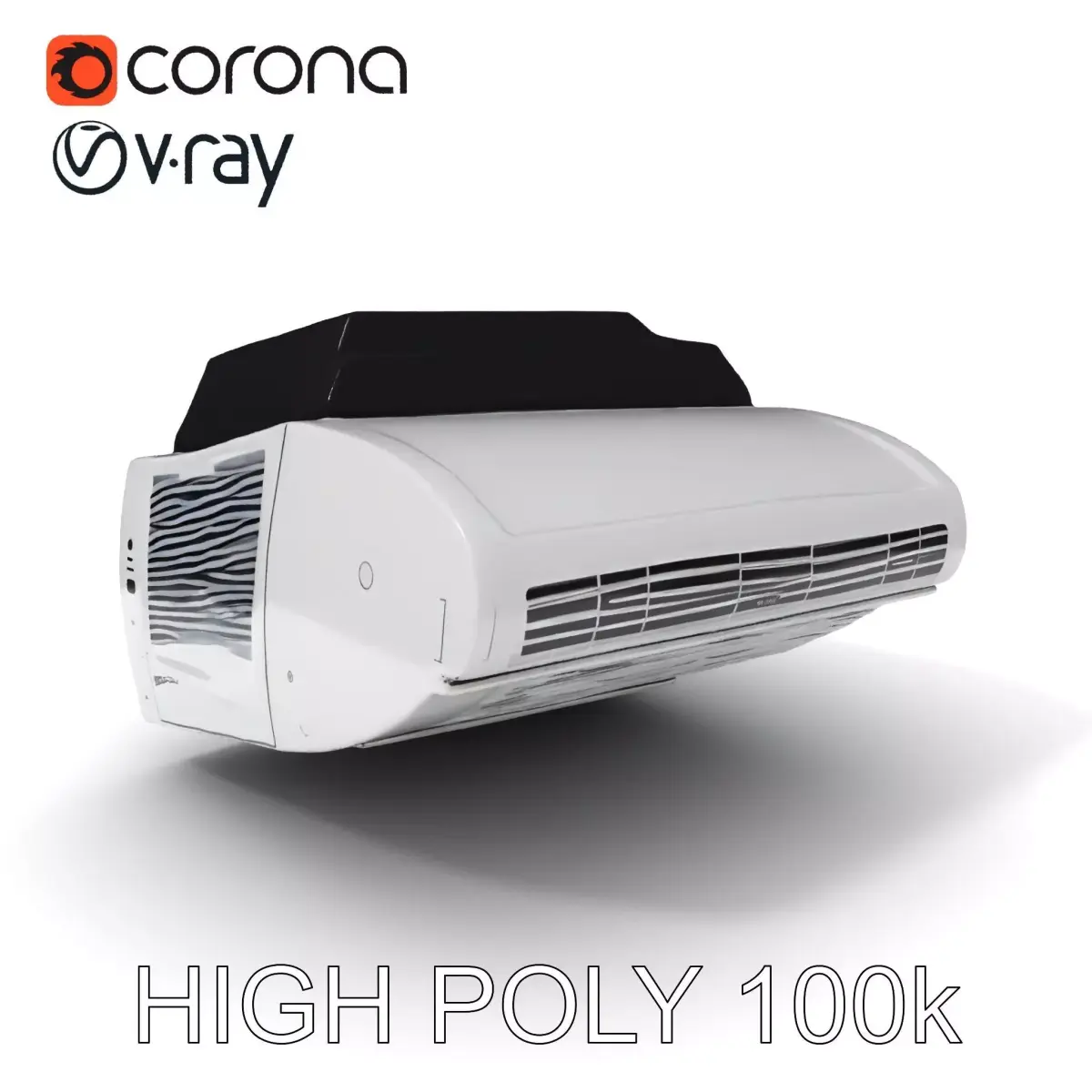 Ceiling Air Conditioner Unit D Model Pack Low-poly 3D model