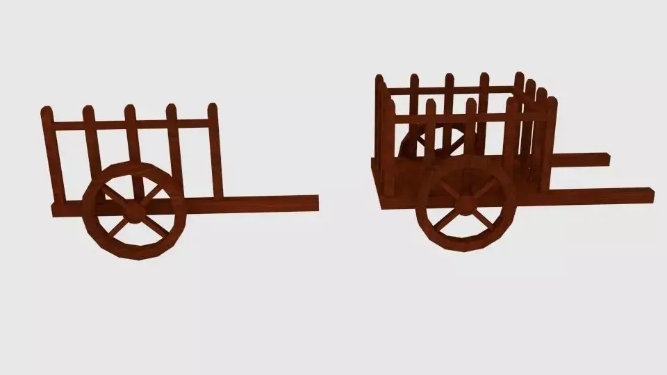 Leslie Cart Low-poly 3D model