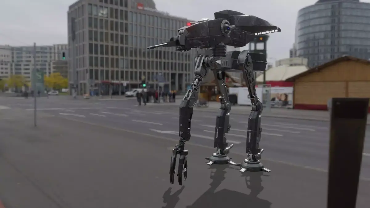 UA TT robot StarWars with animation  missile firing 3D model
