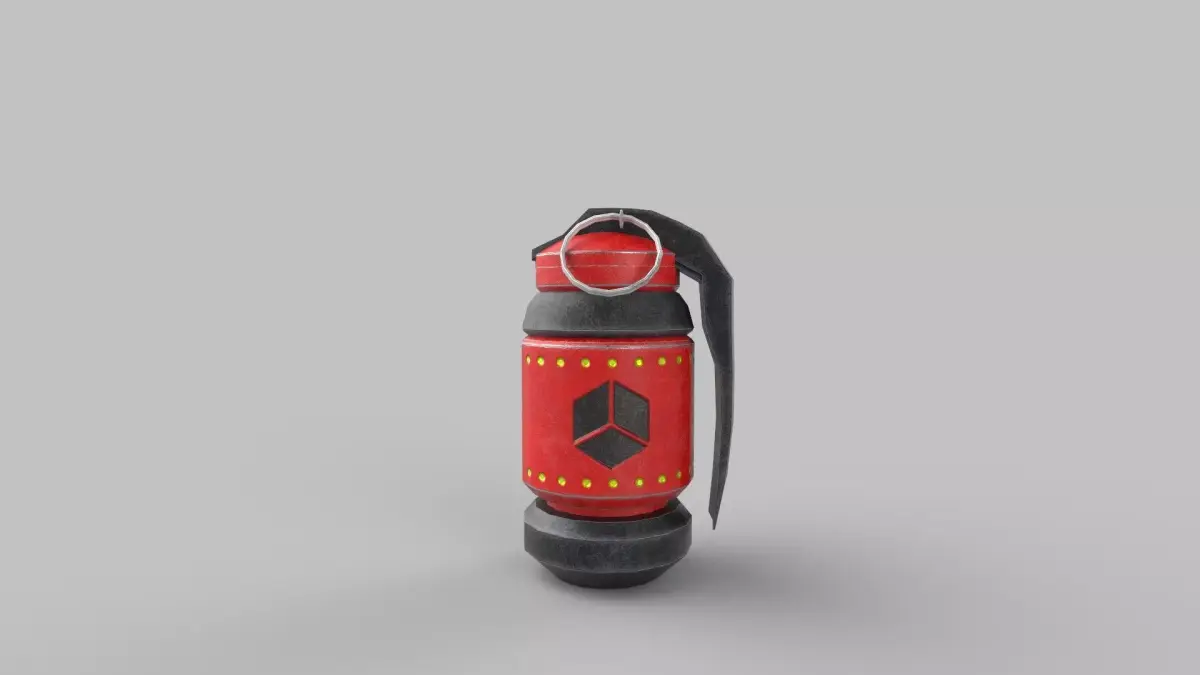 grenade water bottle Low-poly 3D model