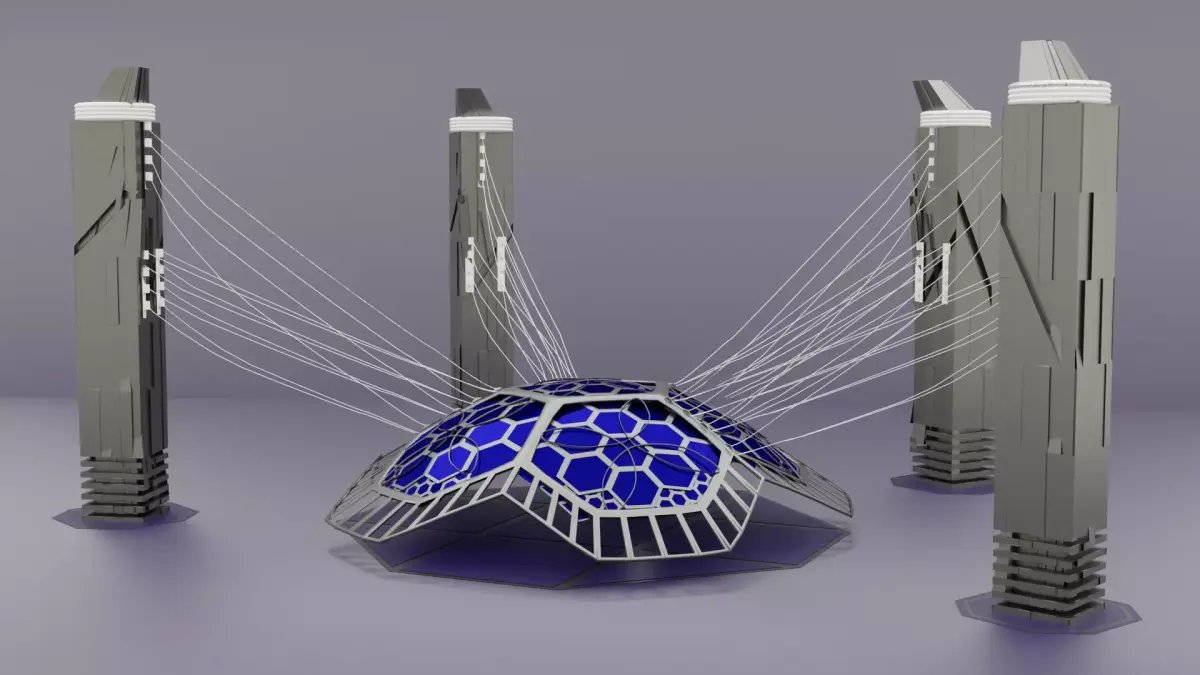 sci-fi building Low-poly 3D model get
