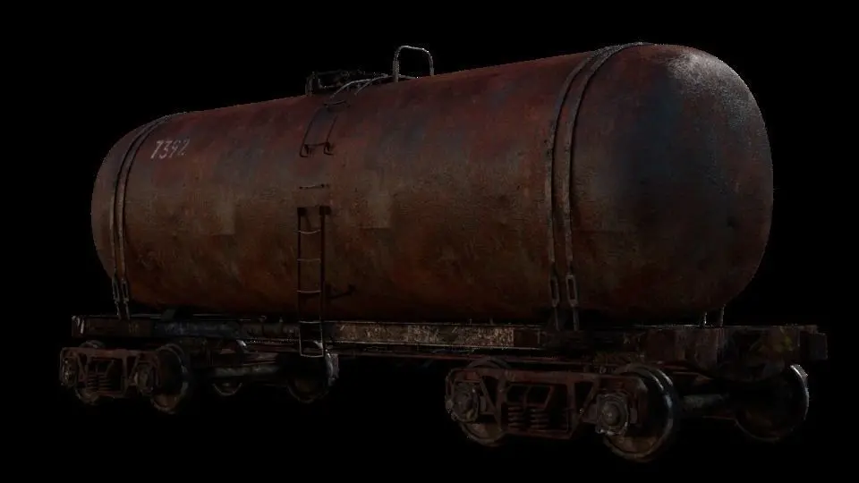 Tank wagon PBR 3D model