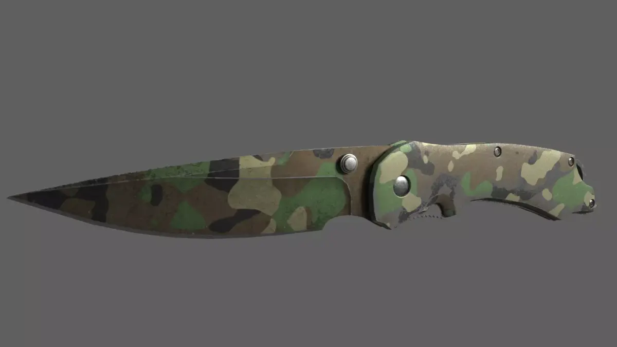 Pocket Knife Low-poly 3D model