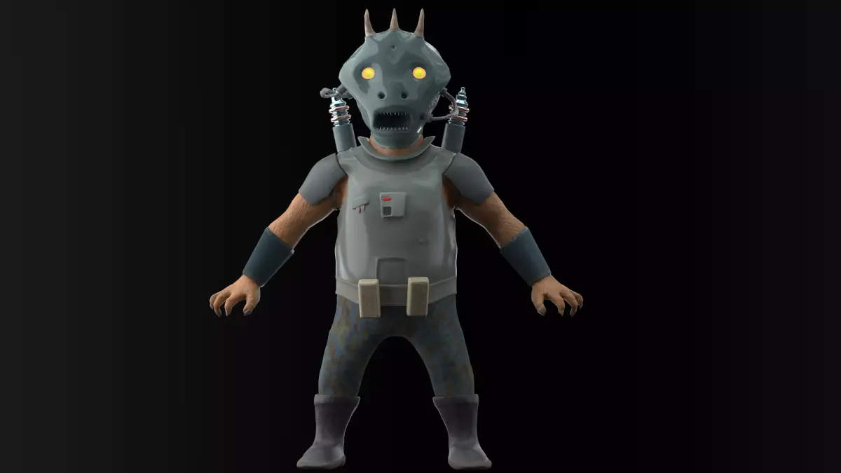 Grondo character from star wars clone wars Free low-poly 3D model