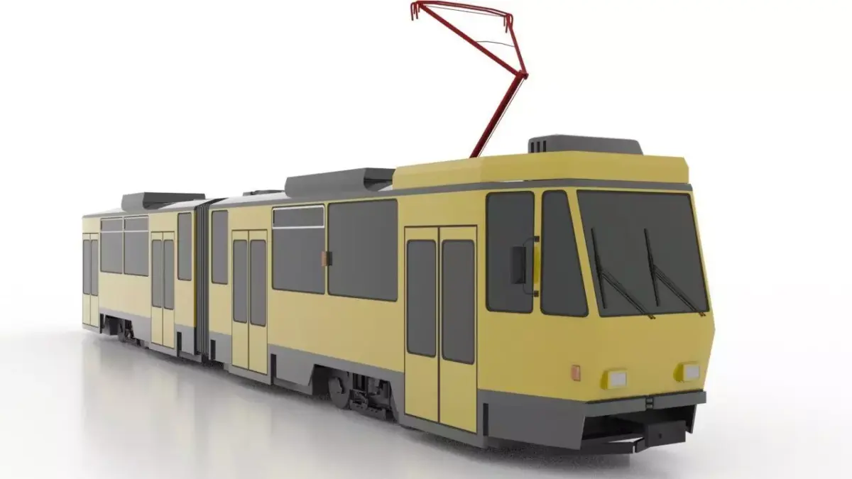 Tatra KT4DtM Low Low-poly 3D model
