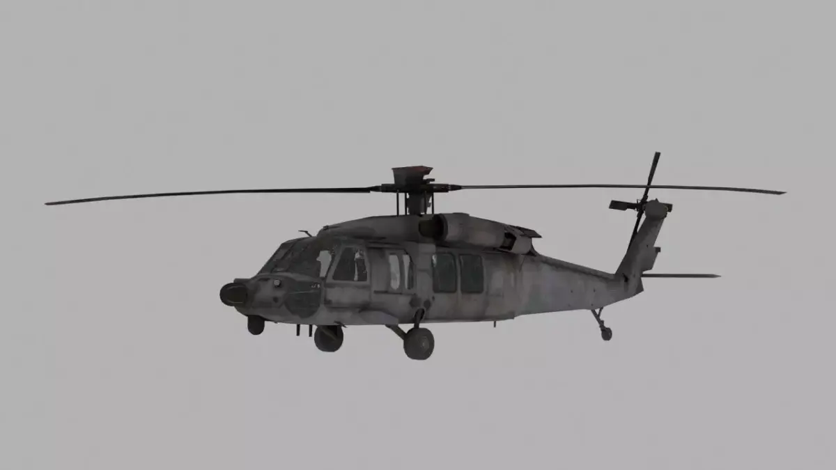 Black Hawk  Low-poly 3D model