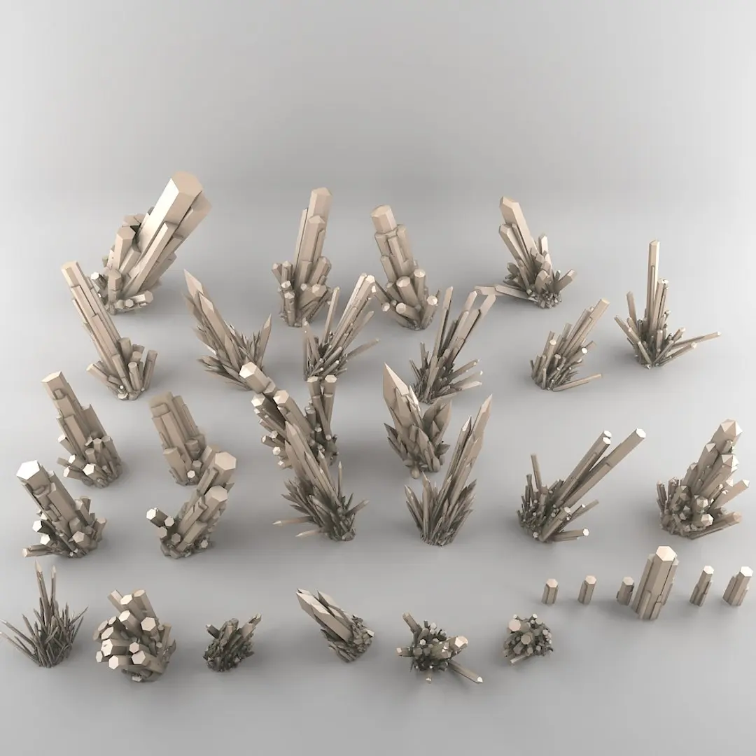 Crystals 3D model