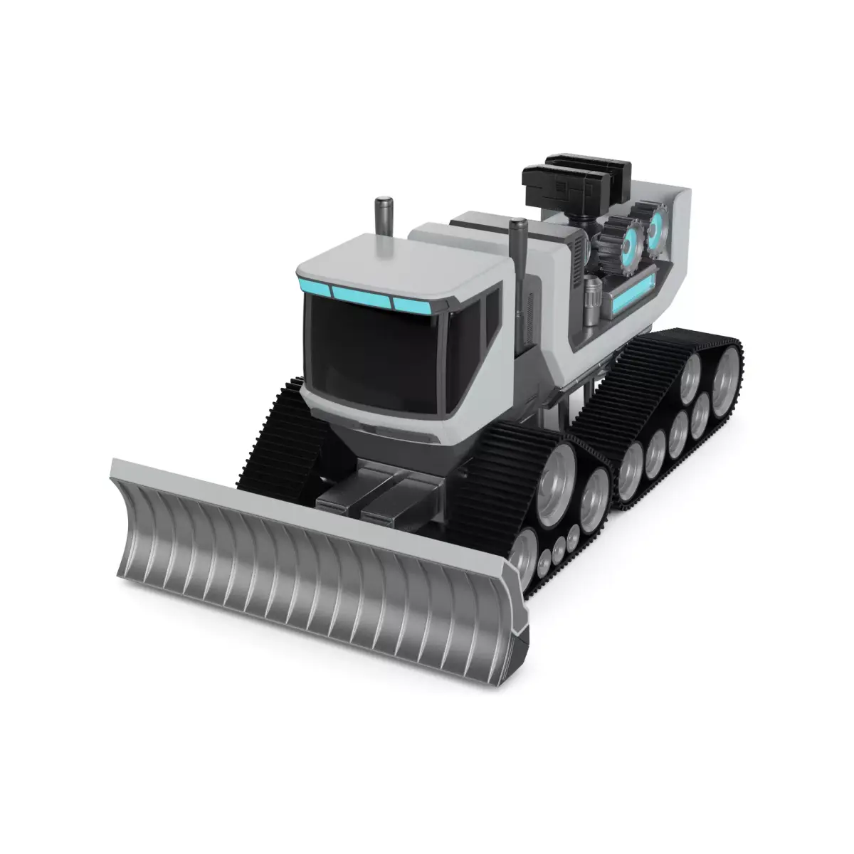 Snow Groomer 3D model 2