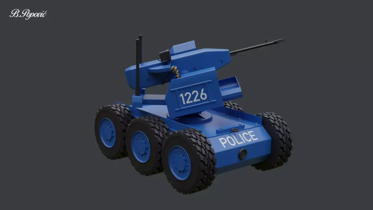 Armed Police Robot 3D model