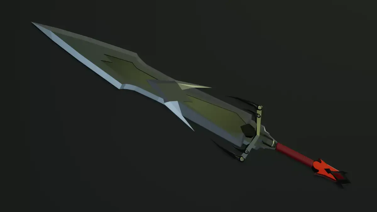 Fantasy sword Free low-poly 3D model order