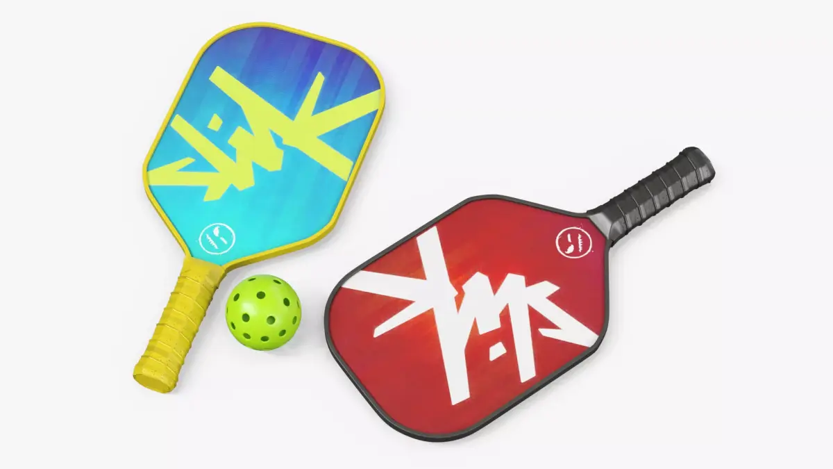 Pickleball Paddle Set with Ball and Rackets 3D model purchase