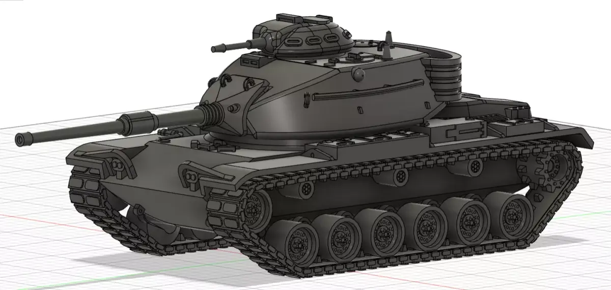 M60A1 Patton 3D print model