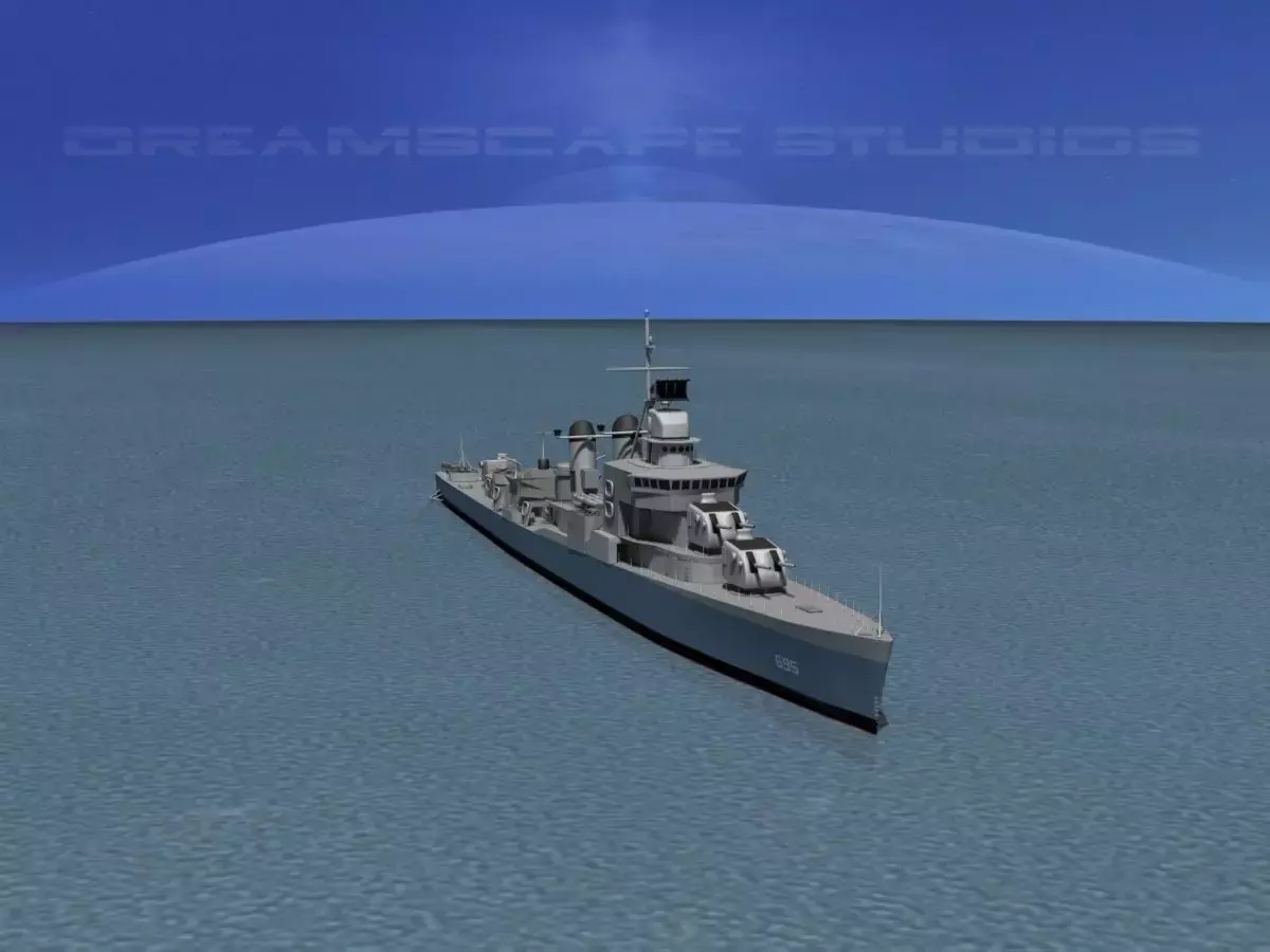 Sumner Class Destroyer  DD695 USS Cooper 3D model