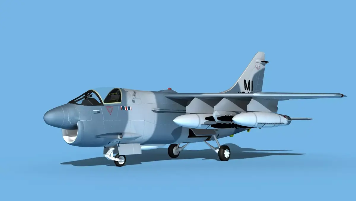 Chance Vought A-7E Corsair II V13 MI ANG 3D model