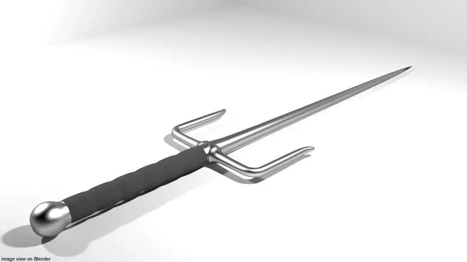 Short-handled Trident - Type 1 3D model