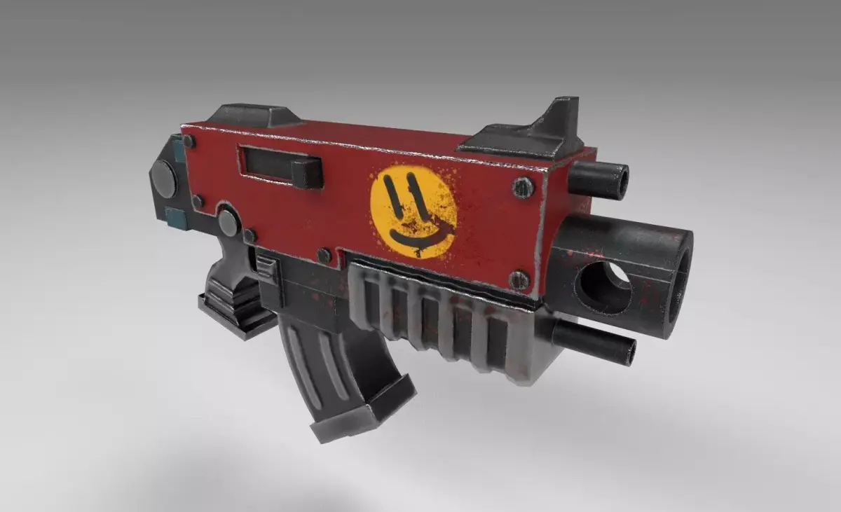 Space Marine Bolter Low-poly 3D model