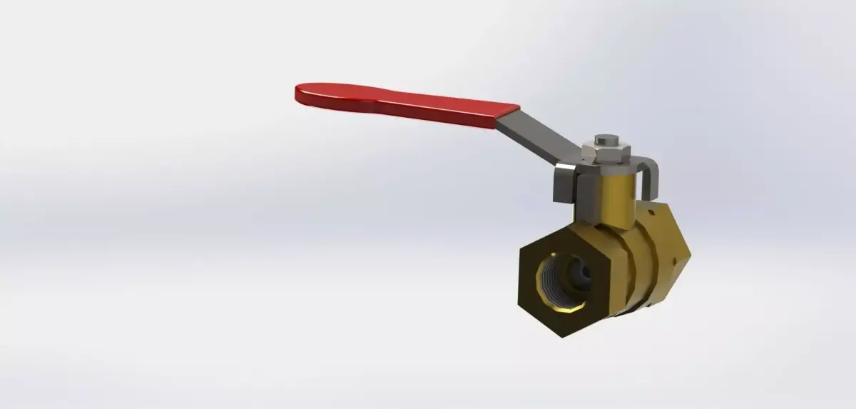 Ball Valve 38 NPT Free 3D model