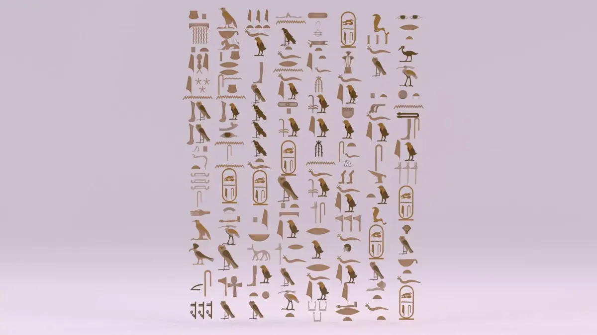 Egyptian Symbols - 005 Low-poly 3D model