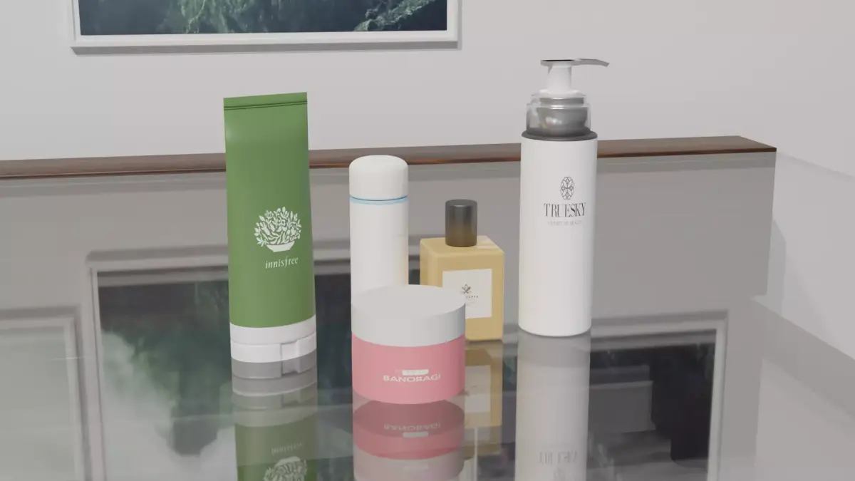Cosmetic Collection container Free 3D model