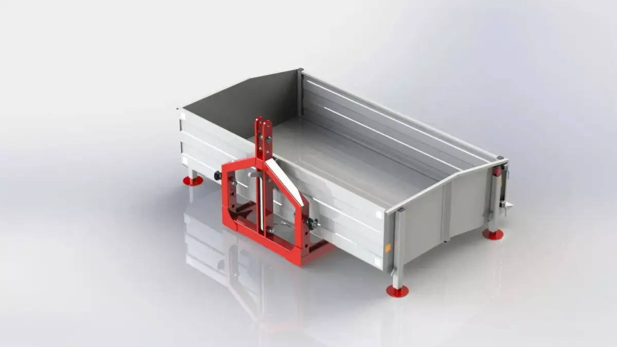 WG 0023 - Transport Box for tractor 3D model