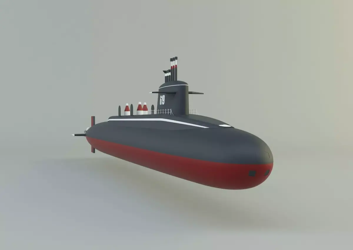 Andrew Jackson SSBN 619 military submarine model 3D model