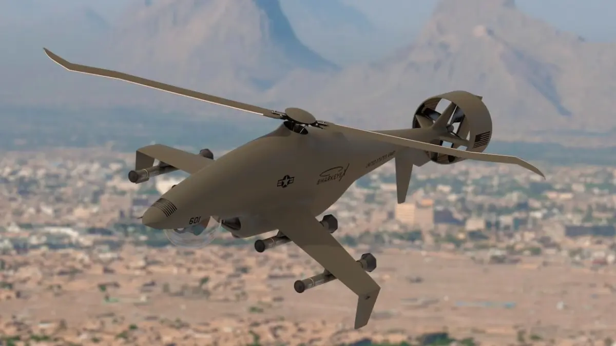 Sharkeye X UAS Tactical Helicopter VR Military Challenge Low-poly 3D model