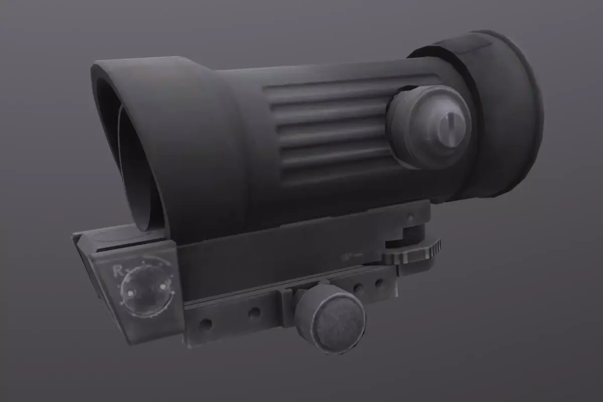 Rifle Scope Elcan M145 Low-poly 3D model