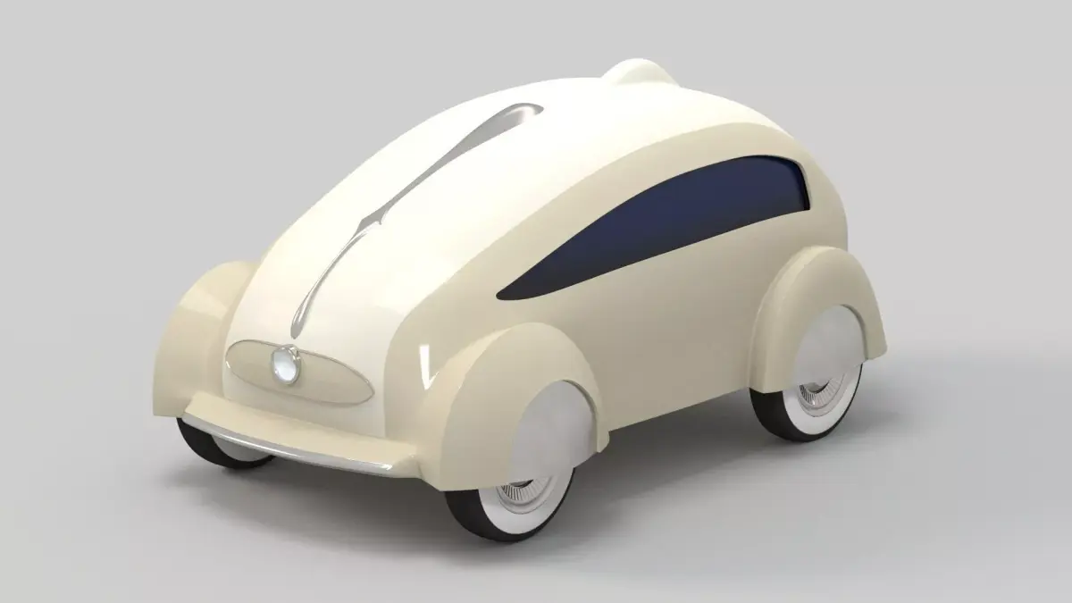  Sci Fi Concept Car Beige  3D model