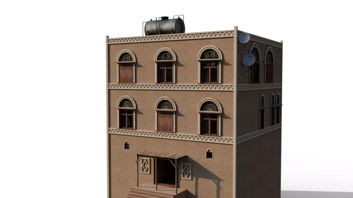 Small Yemen Apartment Low-poly 3D model