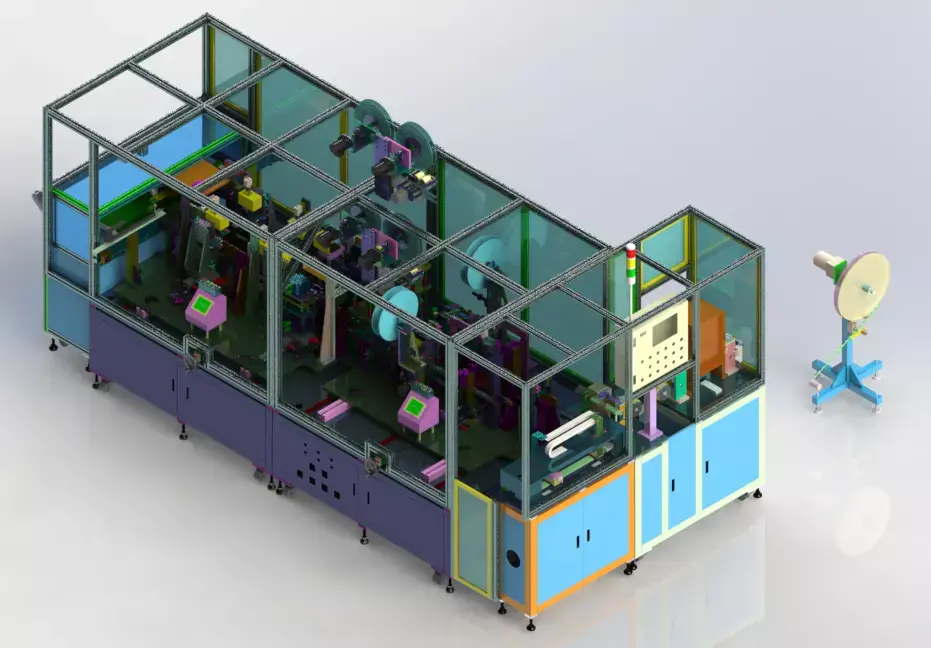 FFC mobile phone flexible flat line production line 3D model