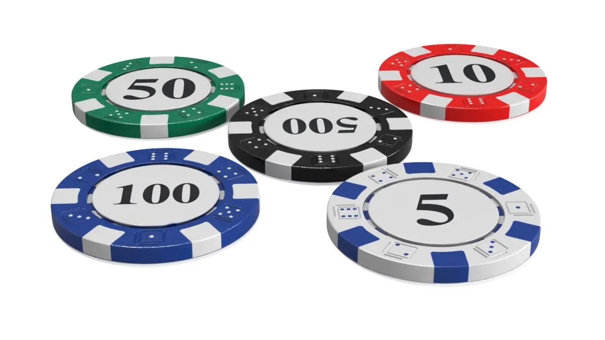 Poker Chip with Value 3D model
