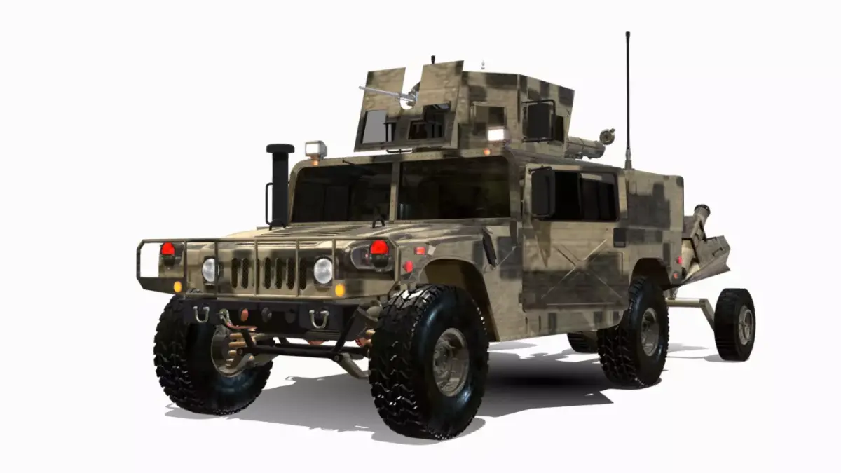 hamvee   Low-poly 3D model