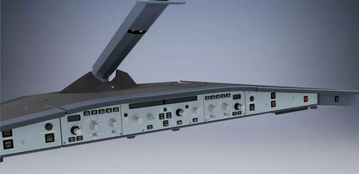Airbus A320 Flight Control Unit for Captain and First Officer 3D model