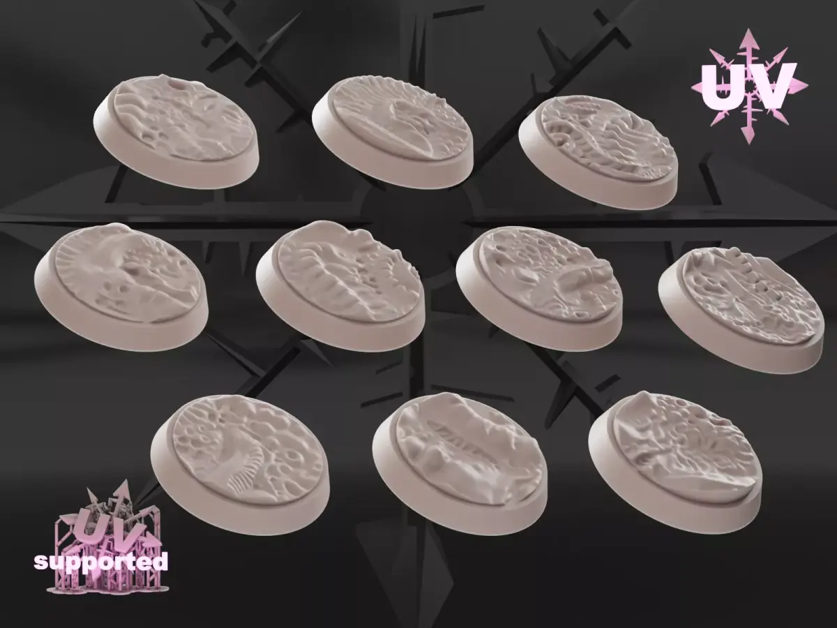 gigeresque bases 25mm 3D print model